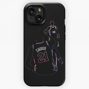 Ben Simmons Helps Up Embiid Neon iPhone 15 Slim Phone Case Cover