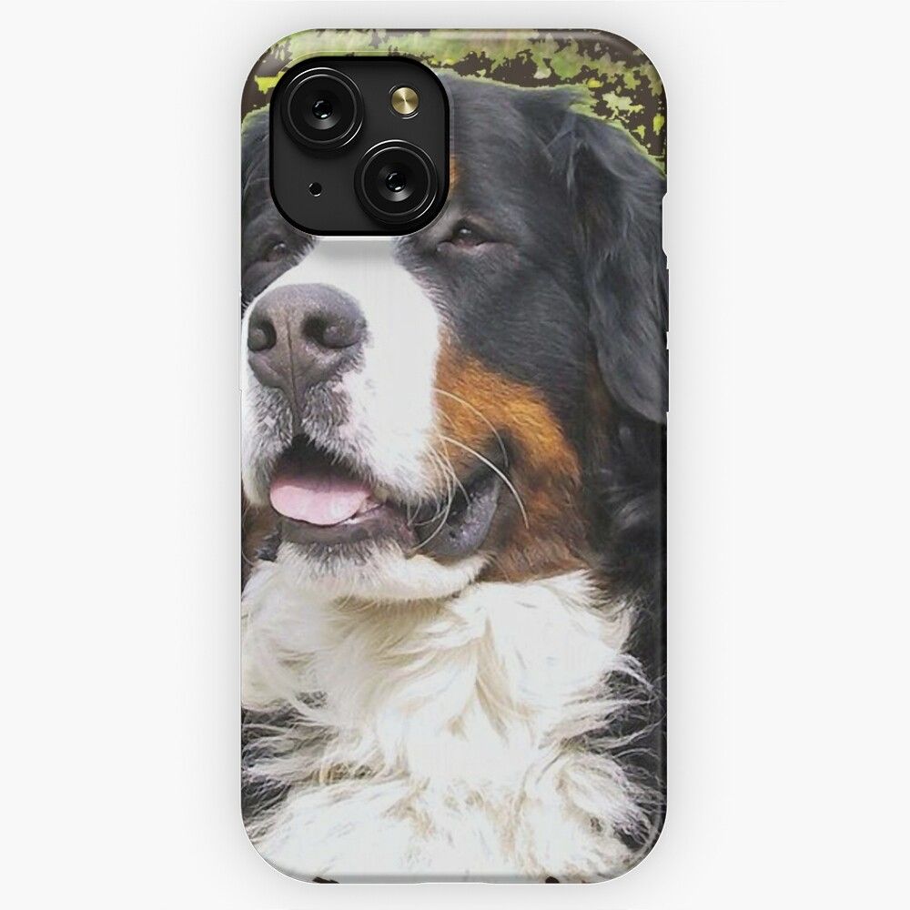 Bernese Mountain Dog Portrait iPhone 15 Slim Phone Case Cover