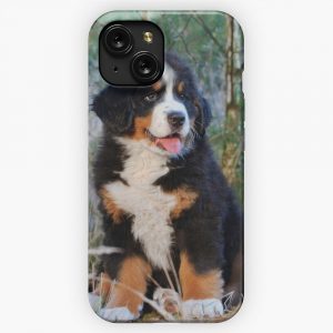 Bernese Mountain Dog Puppy iPhone 15 Slim Phone Case Cover