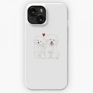 Bichon Frise Dog Friends iPhone 15 Slim Phone Case Cover