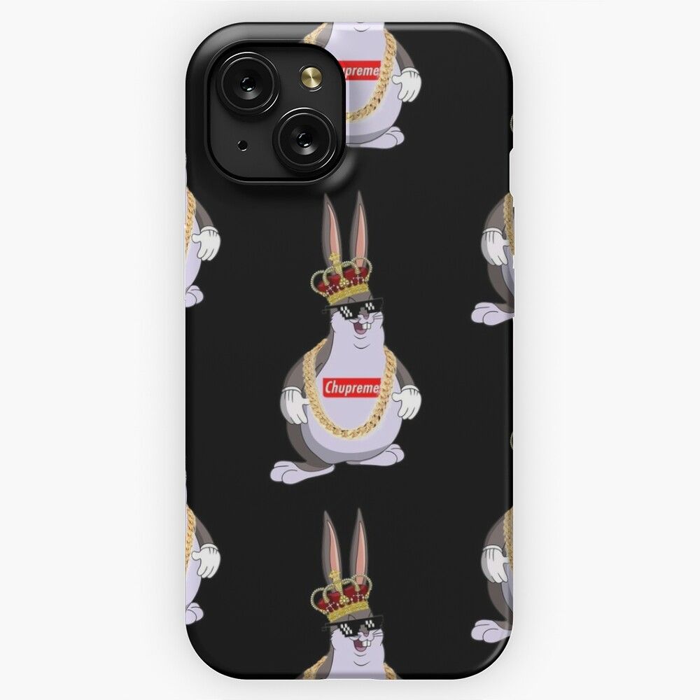 Big Chungus Black iPhone 15 Slim Phone Case Cover