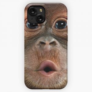 Big Face Baby Orangutan Monkey iPhone 15 Slim Phone Case Cover