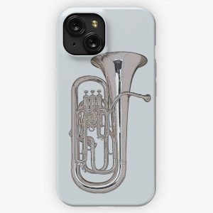 Big Silver Euphonium iPhone 15 Slim Phone Case Cover