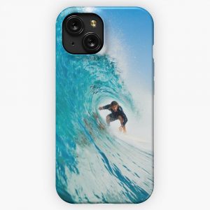 Big Wave Surfing iPhone 15 Slim Phone Case Cover