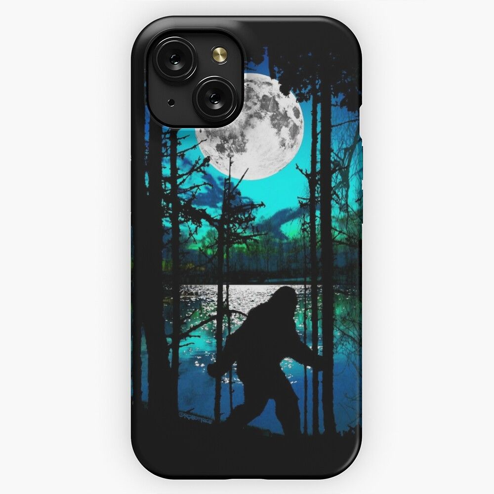 Bigfoot Moon iPhone 15 Slim Phone Case Cover