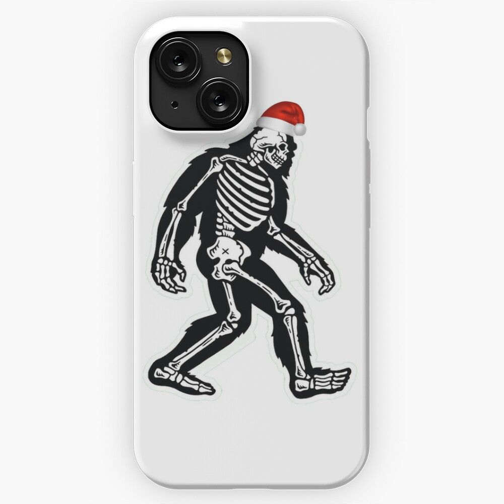Bigfoot Skeleton Christmas Customs iPhone 15 Slim Phone Case Cover