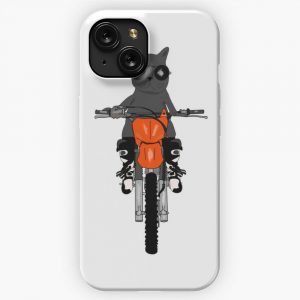 Biker Cat iPhone 15 Slim Phone Case Cover
