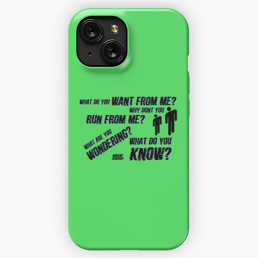 Billie Eilish Bury A Friend Lyrics iPhone 15 Slim Phone Case Cover