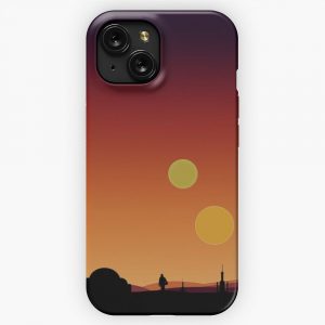 Binary Sunset iPhone 15 Slim Phone Case Cover