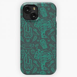 Bioshock Rapture Items Pattern Blue iPhone 15 Slim Phone Case Cover