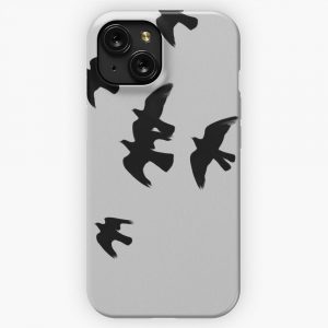 Birds Animals Flight Flying Migrating Black iPhone 15 Slim Phone Case Cover