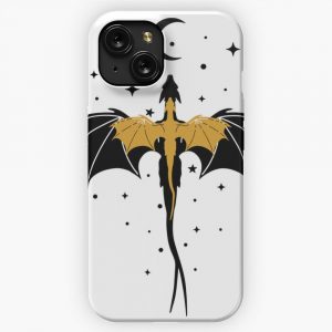 Black And Gold Starry Dragons iPhone 15 Slim Phone Case Cover