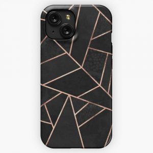 Black And Rose Gold iPhone 15 Slim Phone Case Cover