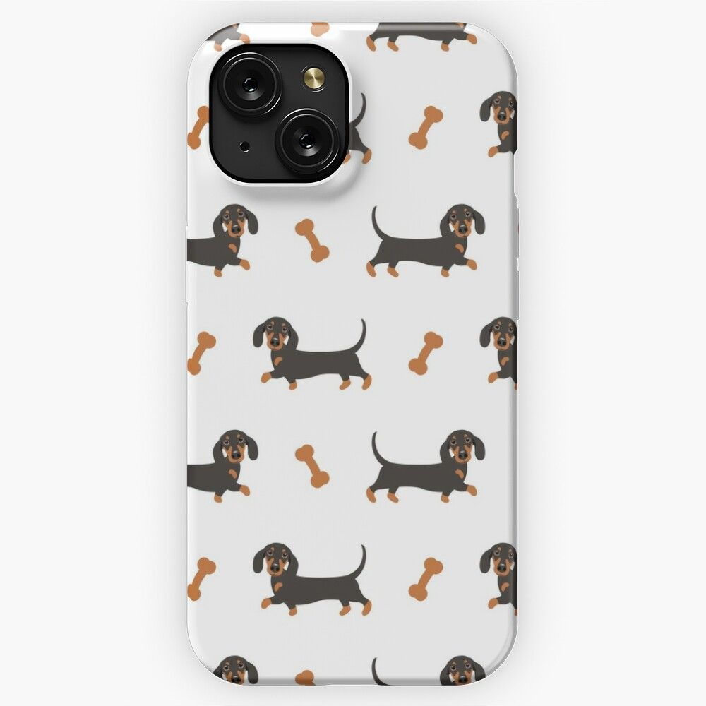 Black And Tan Dachshund Sausage Dog iPhone 15 Slim Phone Case Cover