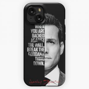 Black And White Harvey Specter Quote iPhone 15 Slim Phone Case Cover