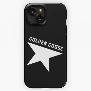 Black And White Inspired Golden Goose Logo iPhone 15 Slim Phone Case Cover