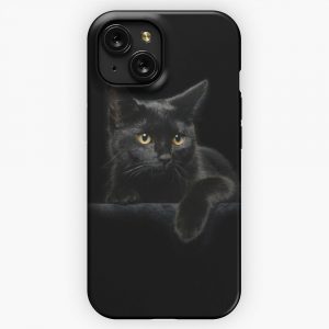 Black Cat 4 iPhone 15 Slim Phone Case Cover
