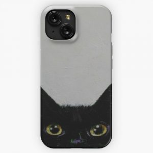 Black Cat 6 iPhone 15 Slim Phone Case Cover