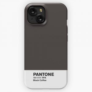 Black Coffee Pantone iPhone 15 Slim Phone Case Cover