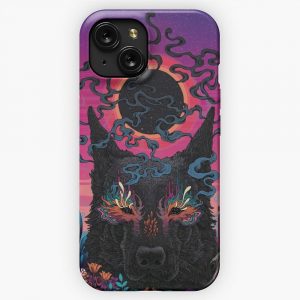 Black Eyed Dog iPhone 15 Slim Phone Case Cover