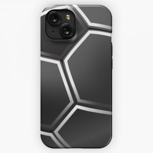 Black Football Ball Samsung Galaxy Case iPhone 15 Slim Phone Case Cover