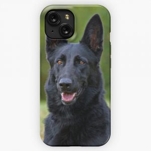 Black German Shepherd iPhone 15 Slim Phone Case Cover
