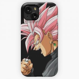 Black Goku Rose iPhone 15 Slim Phone Case Cover