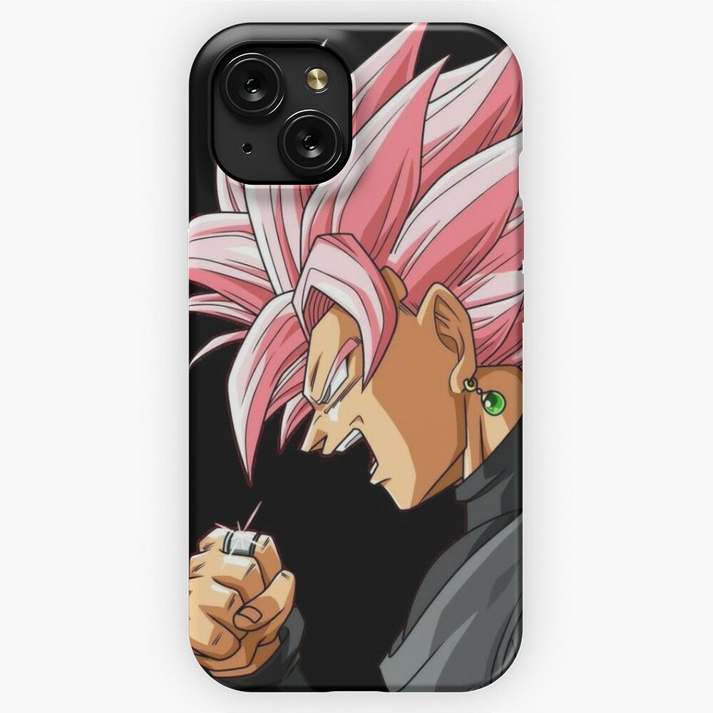 Black Goku Rose iPhone 15 Slim Phone Case Cover