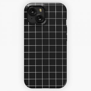 Black Grid 2 iPhone 15 Slim Phone Case Cover