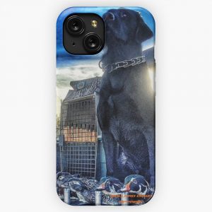 Black Lab Mallard Down iPhone 15 Slim Phone Case Cover