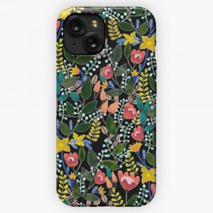 Black Magical Forest iPhone 15 Slim Phone Case Cover