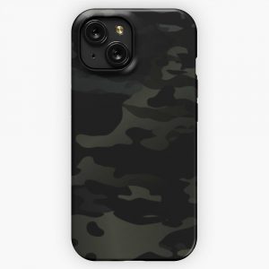 Black Multicams iPhone 15 Slim Phone Case Cover