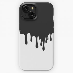 Black Paint Drip iPhone 15 Slim Phone Case Cover
