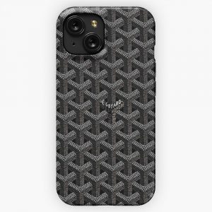Black Patterns iPhone 15 Slim Phone Case Cover