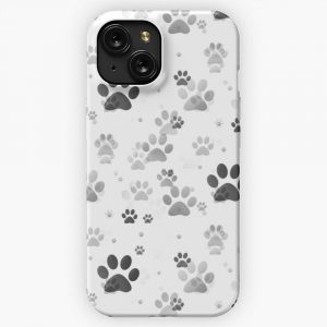 Black Paw Prints iPhone 15 Slim Phone Case Cover