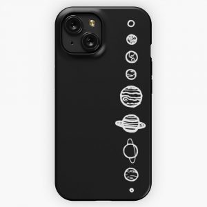 Black Planets iPhone 15 Slim Phone Case Cover