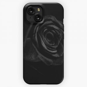 Black Rose iPhone 15 Slim Phone Case Cover