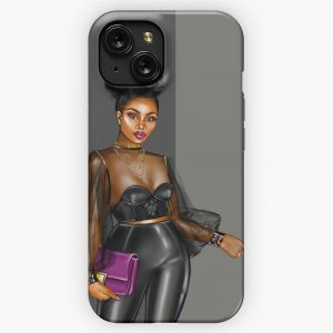 Black Sheer iPhone 15 Slim Phone Case Cover