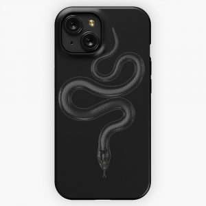 Black Snake iPhone 15 Slim Phone Case Cover