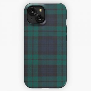 Black Watch Modern Tartan iPhone 15 Slim Phone Case Cover