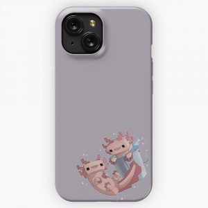 Block Axolotls iPhone 15 Slim Phone Case Cover