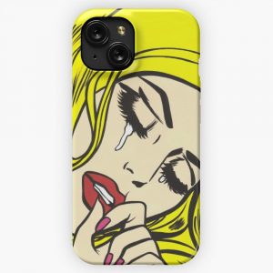 Blonde Crying Comic Girl iPhone 15 Slim Phone Case Cover