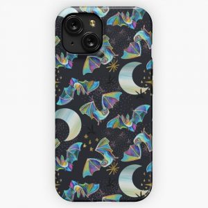 Bloodsucker Buffet Creepy Cute Bat Pattern iPhone 15 Slim Phone Case Cover