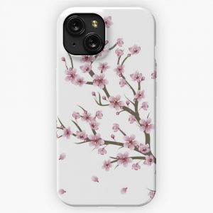 Blooming Sakura Branch Design iPhone 15 Slim Phone Case Cover