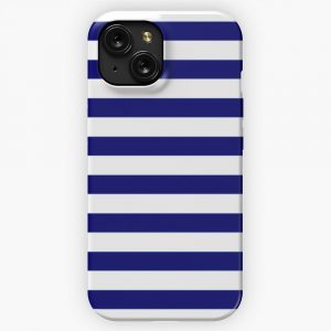 Blue And White Stripes iPhone 15 Slim Phone Case Cover