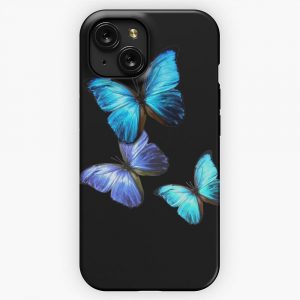 Blue Butterfly iPhone 15 Slim Phone Case Cover