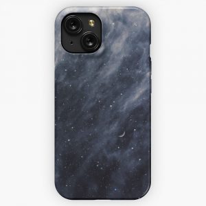 Blue Clouds Blue Moon iPhone 15 Slim Phone Case Cover