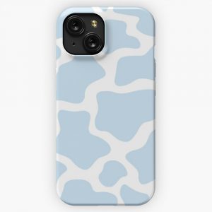 Blue Cow Print 2 iPhone 15 Slim Phone Case Cover