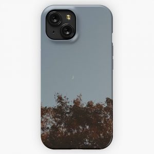 Blue Crescent Moon iPhone 15 Slim Phone Case Cover