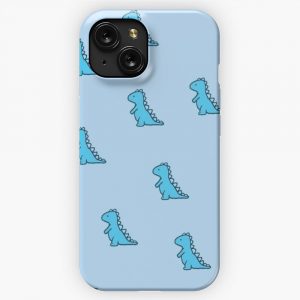 Blue Dino Aesthetic Cute Case iPhone 15 Slim Phone Case Cover